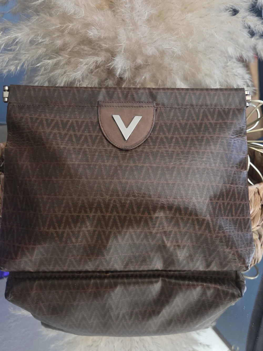 Mario Valentino Vintage Brown Signature Pouch